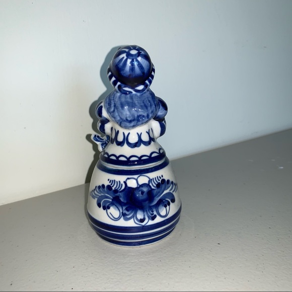 GZHEL Russian Porcelain Figurine Salt Mustard Dish - Picture 5 of 12